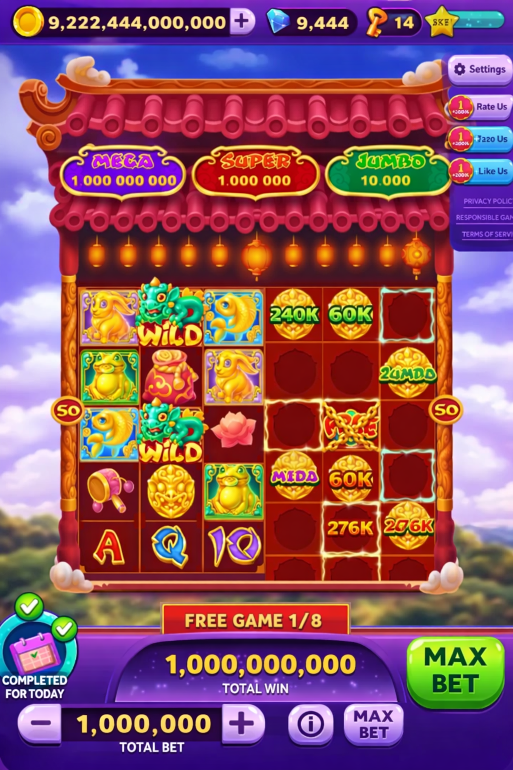 Xtreme Slots game